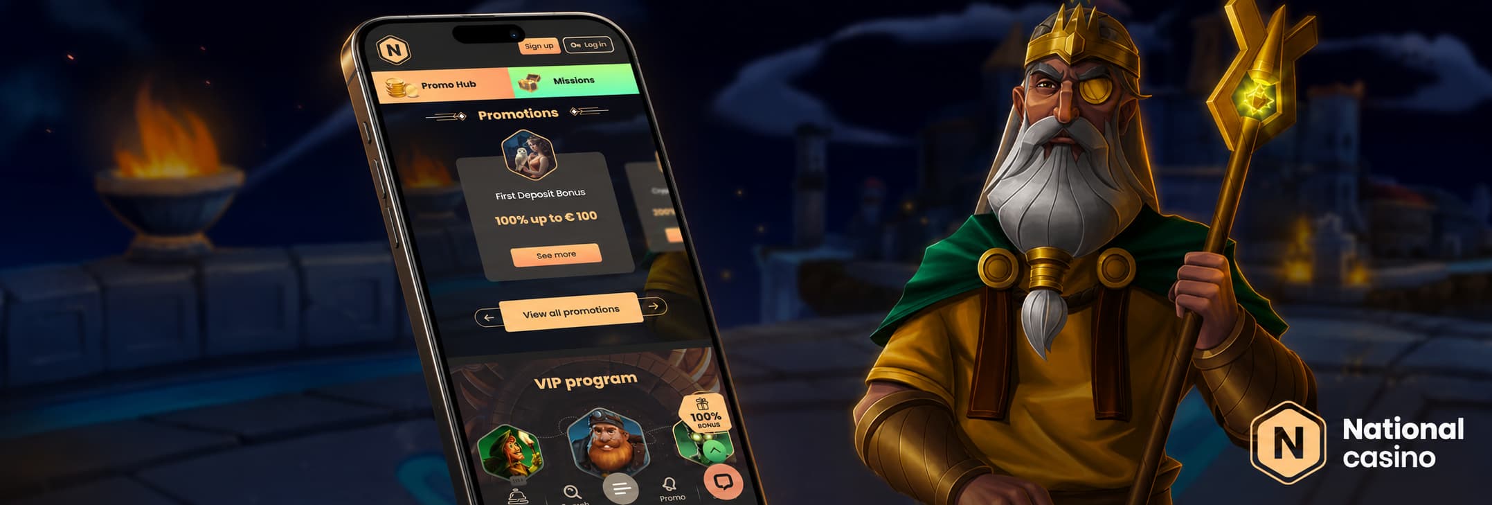 Registrering og login hos National Casino